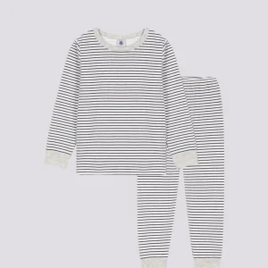 PIGIAMA BAMBINO UNISEX IN TUBIQUE A RIGHE
