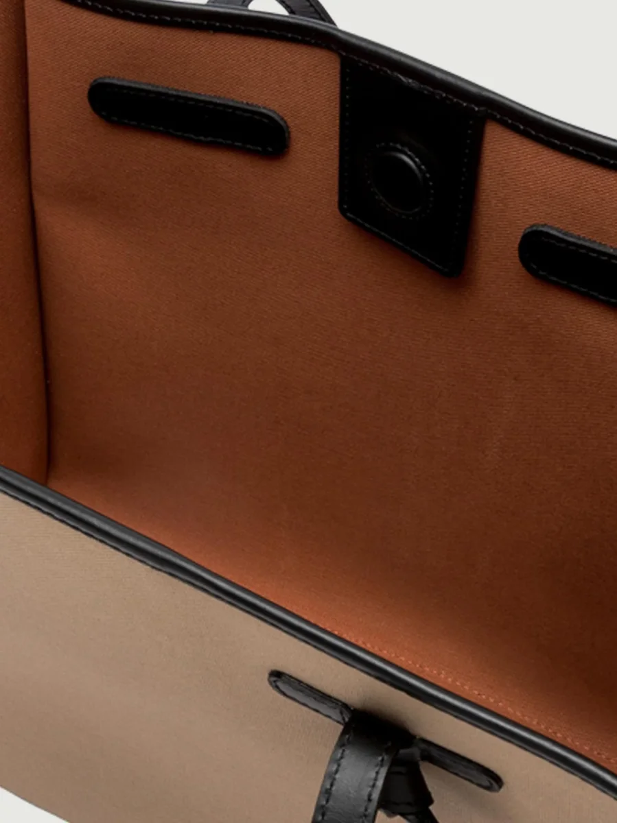 Shopping Marcella in tessuto cappuccino - immagine 5