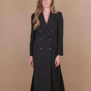 CAPPOTTO DOPPIOPETTO  CON SPACCO LATERALE NERO