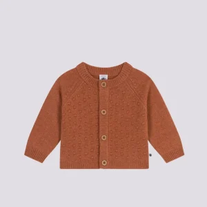 CARDIGAN IN TRICOT DI LANA E COTONE BEBÈ