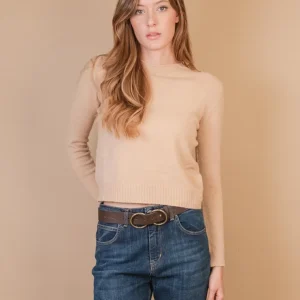 GIROCOLLO IN MAGLIA BEIGE