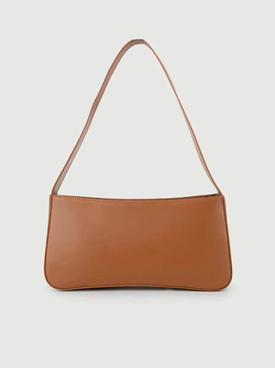 BORSA A SPALLA SEVENTY IN PELLE CUOIO - immagine 4