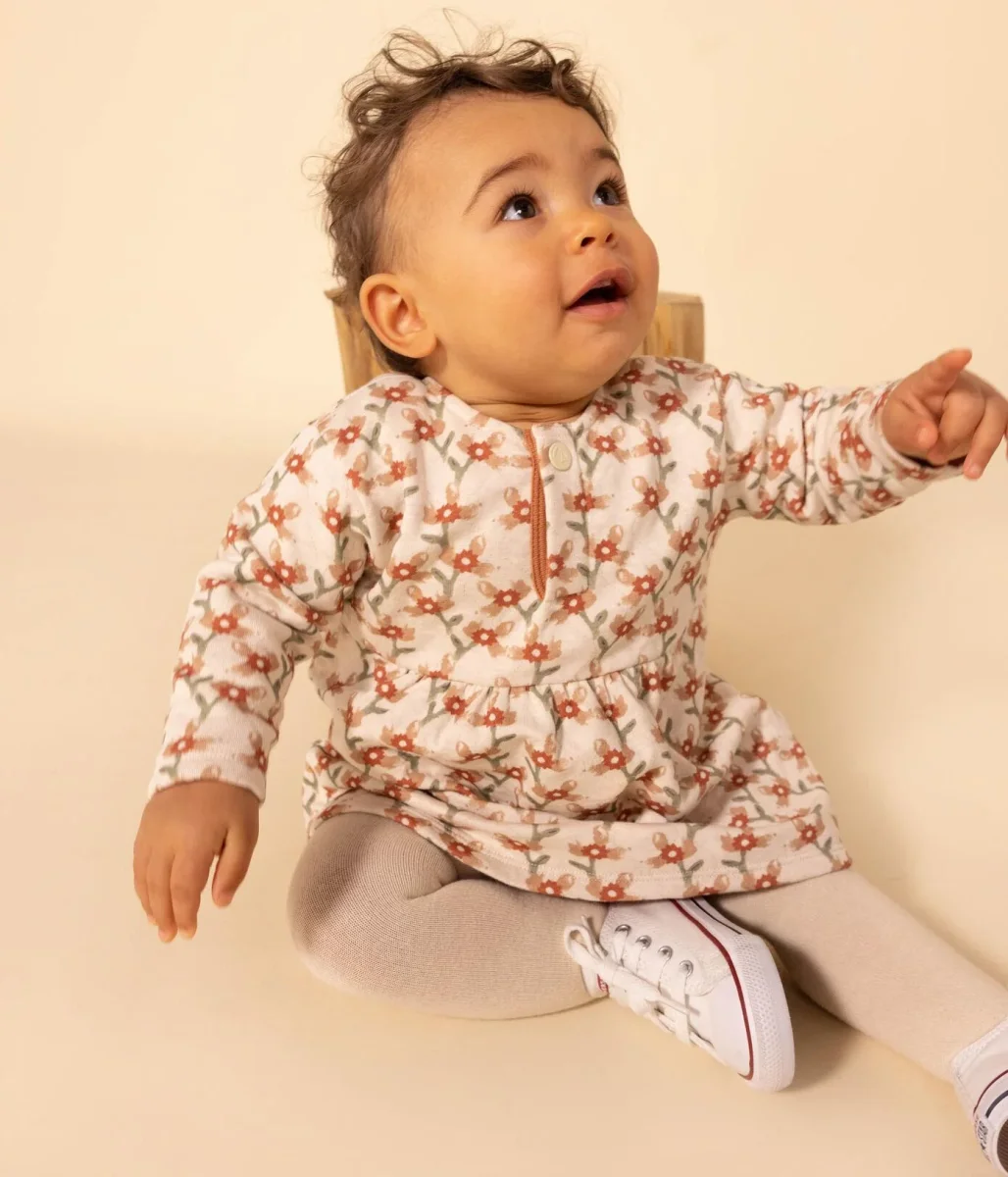 ABITO A MANICHE LUNGHE IN TUBIQUE TRAPUNTATO CON STAMPA PER BEBÈ - immagine 6