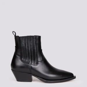 TEXANO A PUNTA IN PELLE NERA