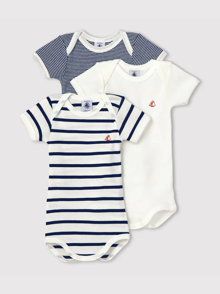 CONFEZIONE DA 3 BODY MANICA CORTA BEBÈ