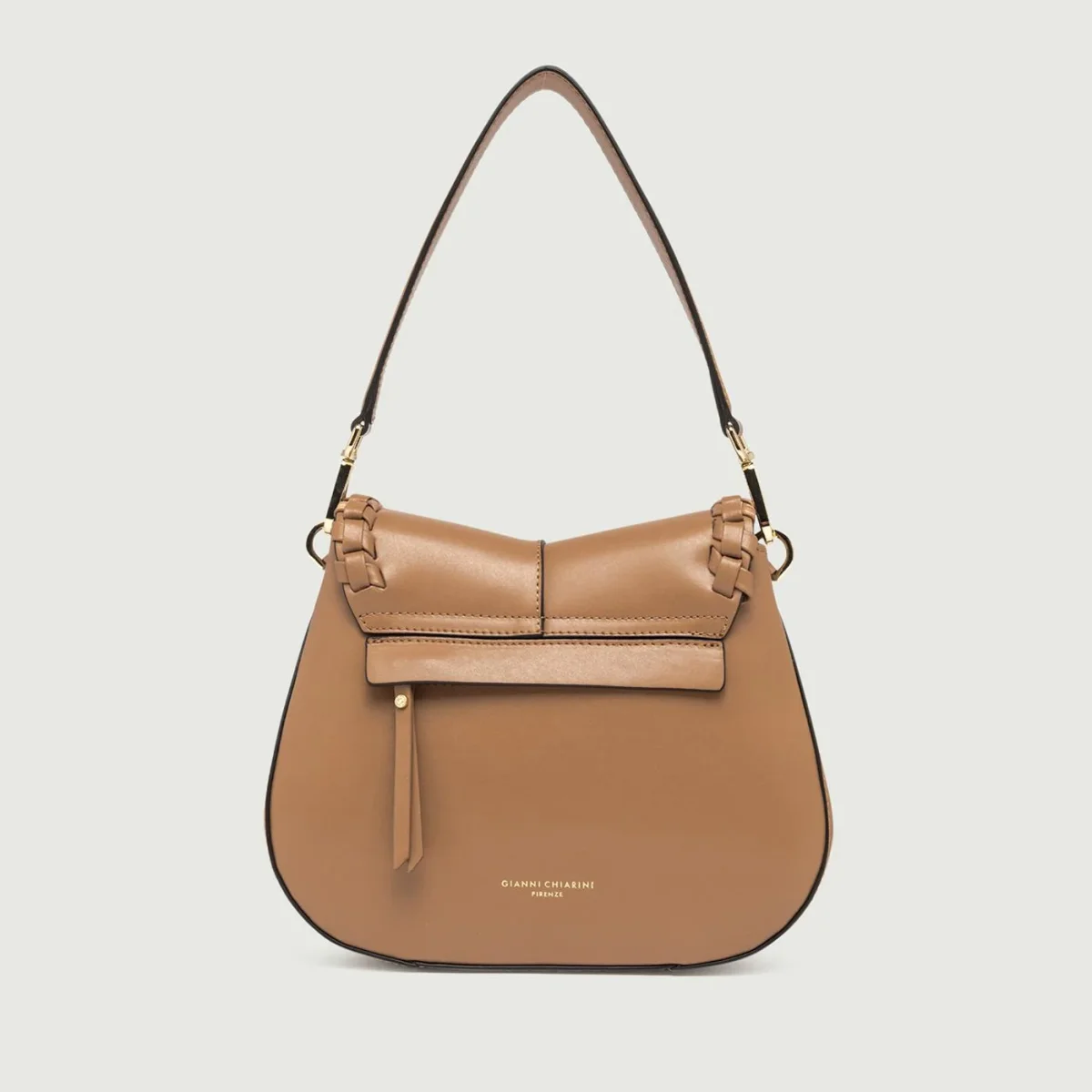 Borsa a spalla Helena Round special in pelle New Cuoio - immagine 3