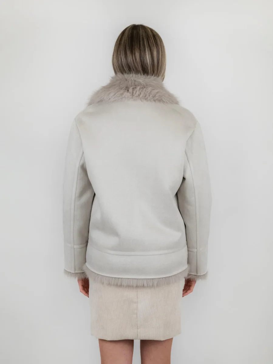 ECOMONTONE PANNA CON PELLICCIA ECOLOGICA - immagine 4