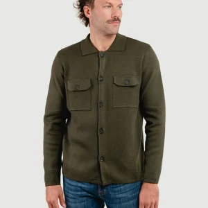 OVERSHIRT IN MISTO LANA VERDE BOSCO