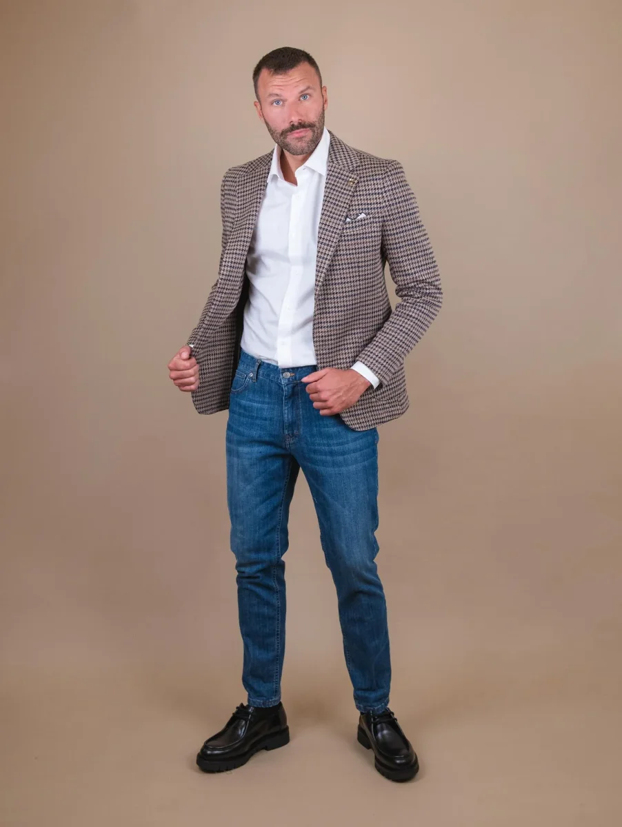 BLAZER SFODERATO IN FANTASIA pied de poule - immagine 5