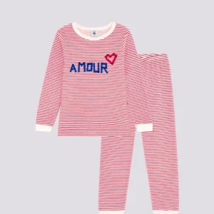 PIGIAMA BAMBINO UNISEX IN CINIGLIA A RIGHE