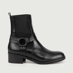 STIVALETTO NERO  CON STAFFA