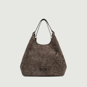 Borsa a spalla Dua in crosta marrone