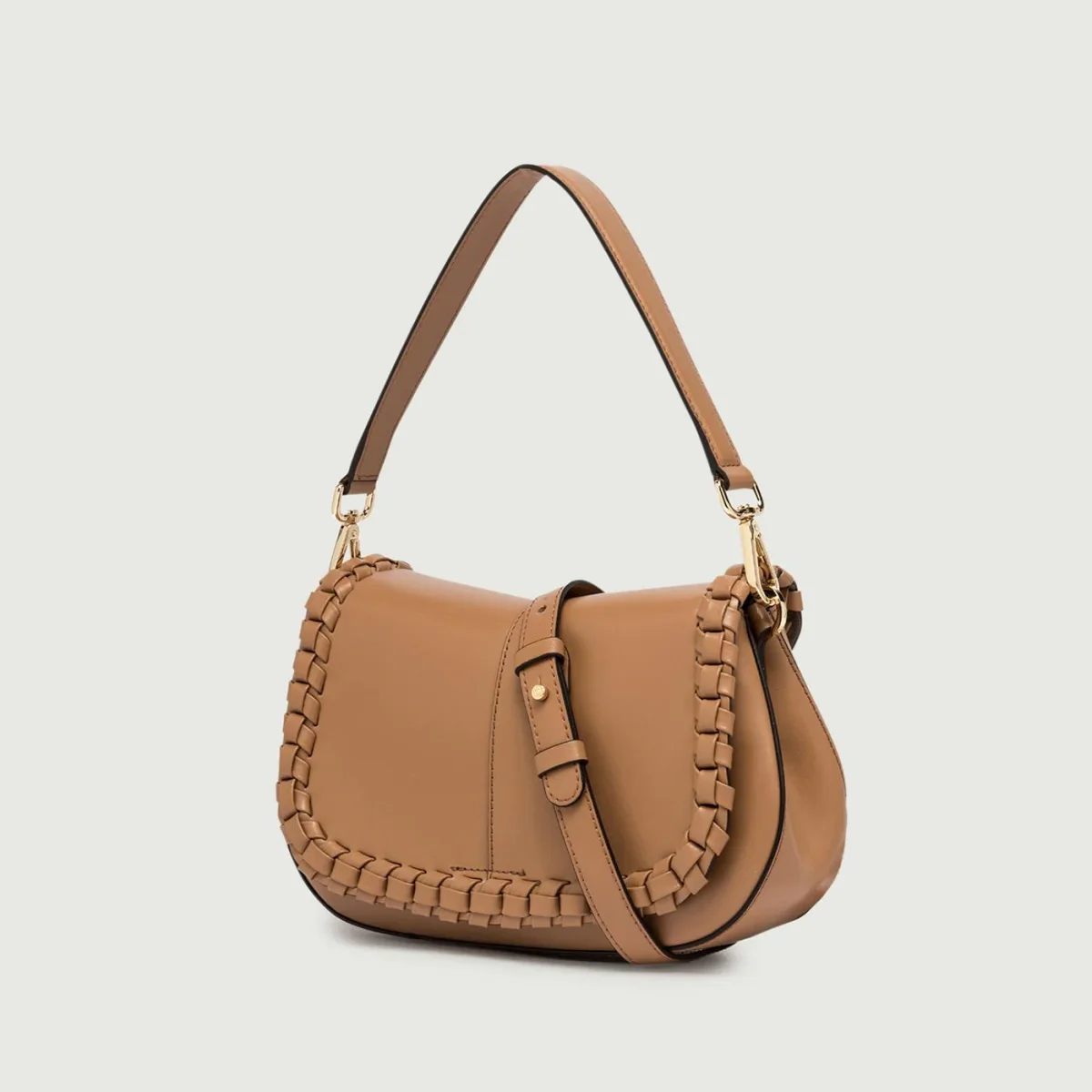 Borsa a spalla Helena Round special in pelle cuoio - immagine 4