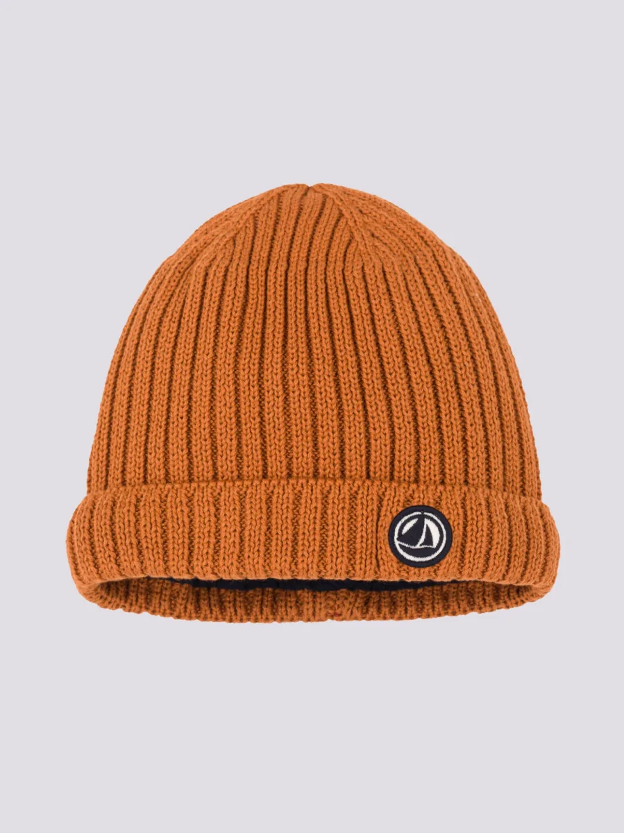BERRETTO ARANCIONE IN MAGLIA FODERATO IN PILE