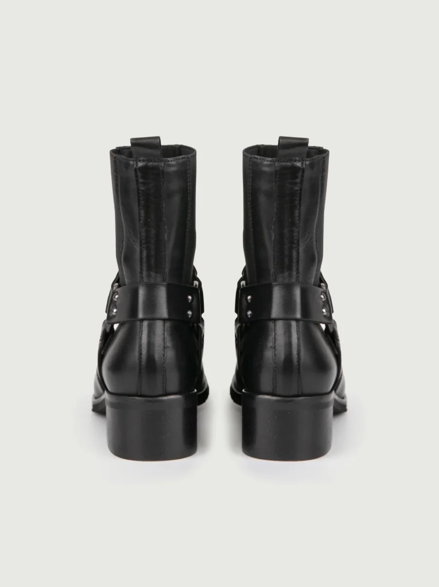 STIVALETTO NERO CON STAFFA - immagine 5