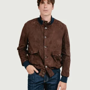 GIUBBOTTO IN CAMOSCIO TESTA MORO