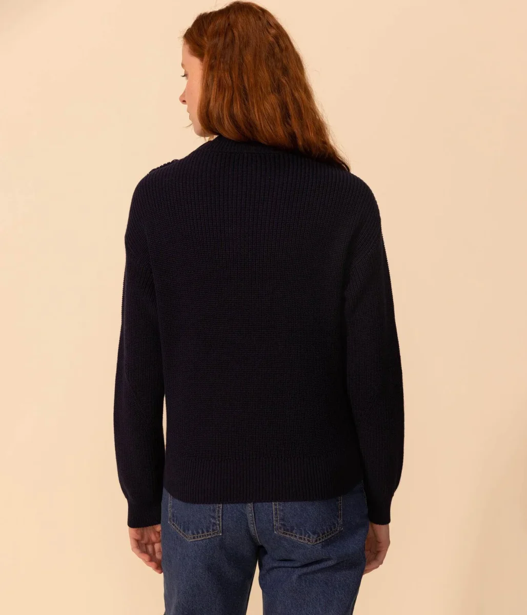 MAGLIONE DONNA IN COTONE A COSTA INGLESE - immagine 5