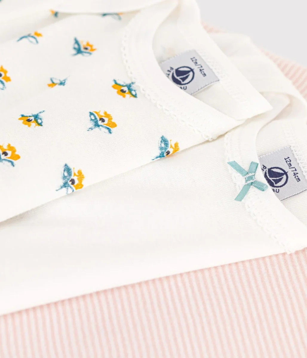 CONFEZIONE DA 3 BODY IN COTONE A FIORI - immagine 4