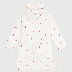 Accappatoio con cuori ricamati