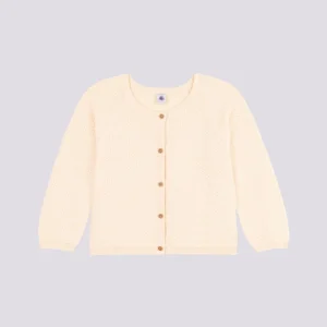 CARDIGAN BEIGE IN COTONE BAMBINA