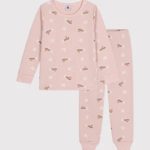 Pigiama in tessuto felpato con stelle e cuoricini