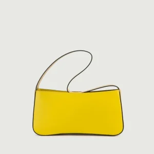 BORSA A SPALLA SEVENTY IN PELLE BICOLORE PISTACCHIO E SALVIA