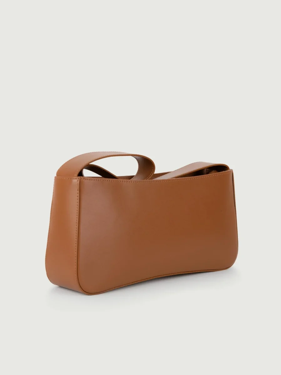 BORSA A SPALLA SEVENTY IN PELLE CUOIO - immagine 3