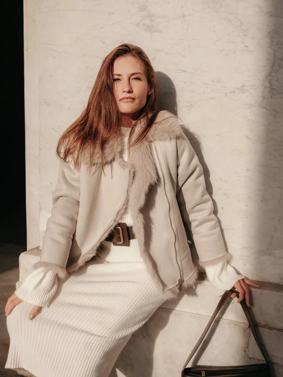 ECOMONTONE PANNA CON PELLICCIA ECOLOGICA - immagine 8