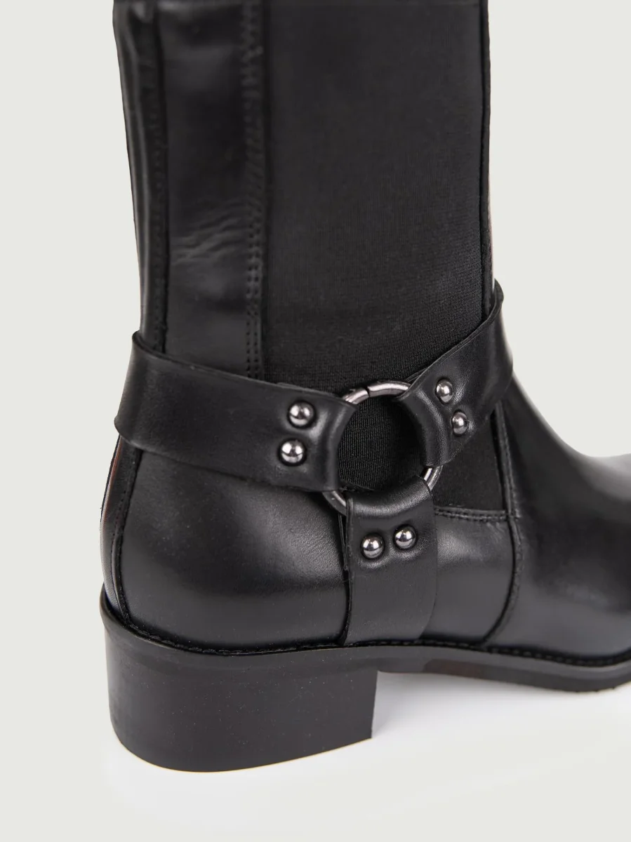 STIVALETTO NERO CON STAFFA - immagine 6