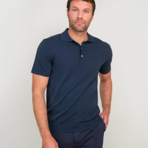 Polo in cotone extralight color blu