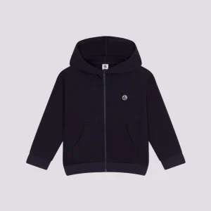 FELPA CON ZIP E CAPPUCCIO blu BAMBINO