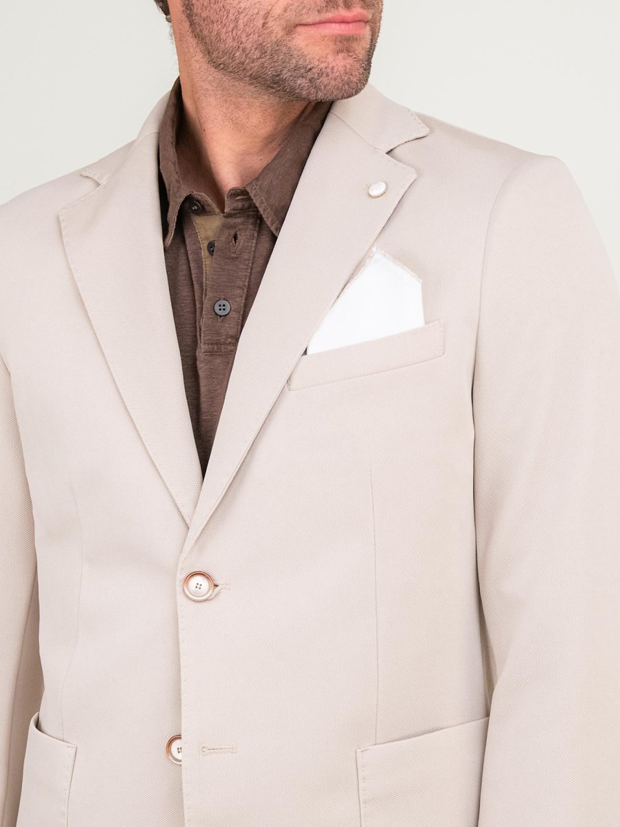BLAZER DUE BOTTONI BEIGE CORDA - immagine 5