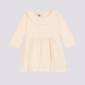 ABITO A MANICHE LUNGHE IN DOPPIO MATERIALE PER BEBÈ