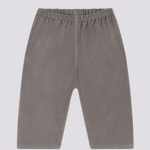 PANTALONI DI VELLUTO A COSTINE SOTTILI GRIGIO