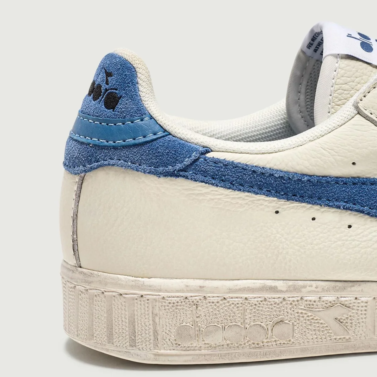 SNEAKERS GAME L LOW WAXED BIANCO BLU JEANS - immagine 5