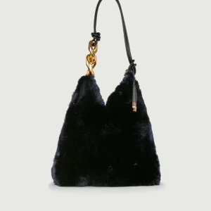 BORSA A SPALLA IN ECOPELLICCIA BLU