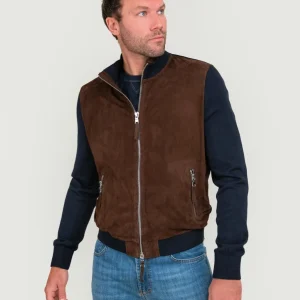 GIACCA LEGGERA IN CAMOSCIO E MAGLIA