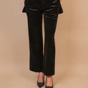 PANTALONE A PALAZZO IN VELLUTO NERO