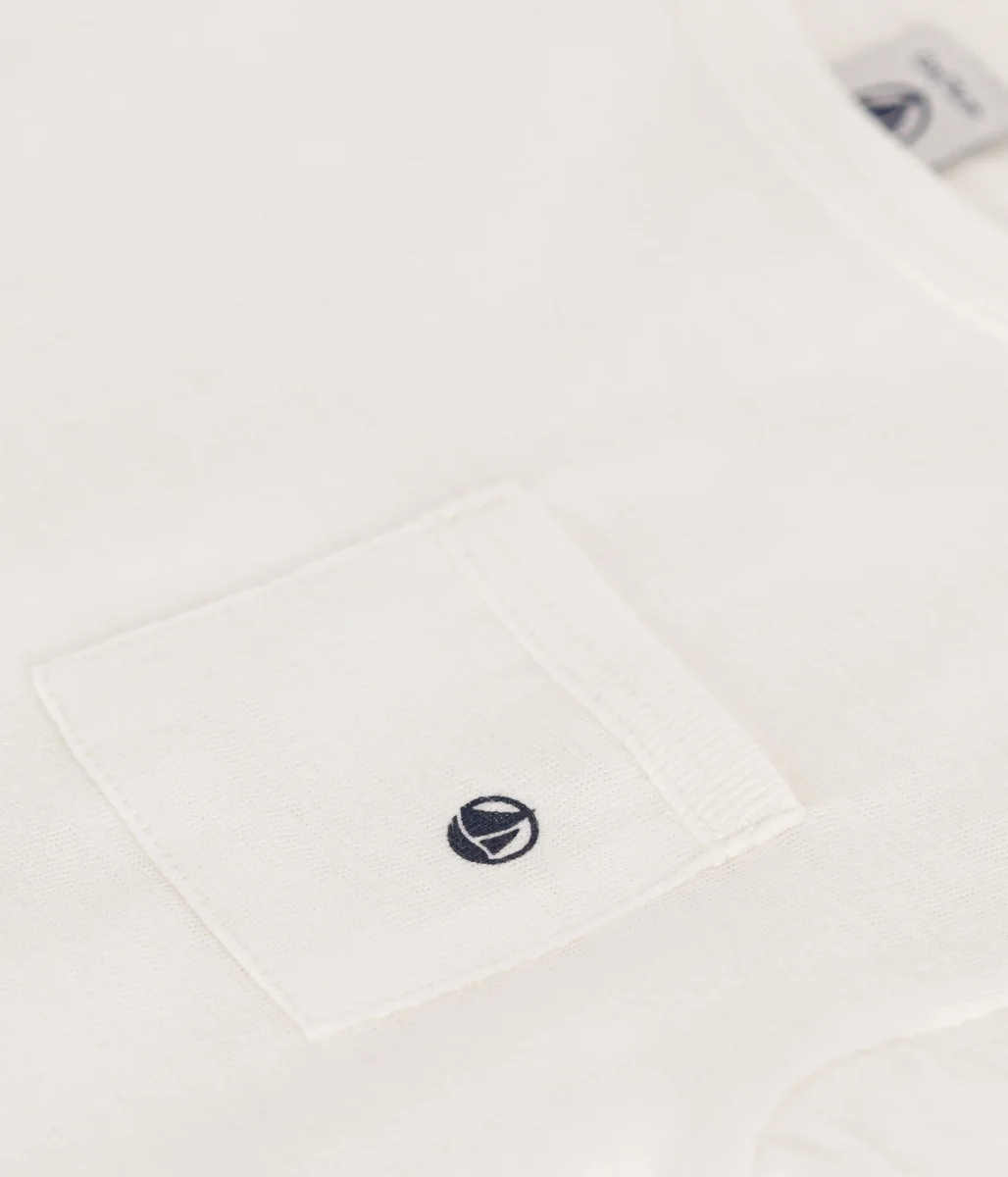 T-SHIRT BIANCA BEBÈ IN JERSEY FIAMMATO - immagine 3