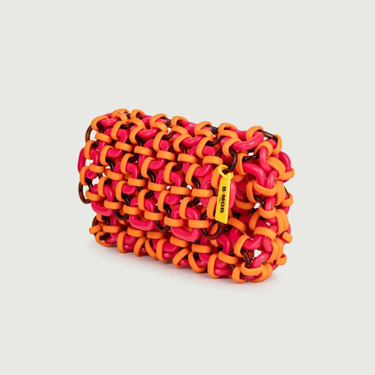 CLUTCH IN RESINA MULTICOLOR FUCSIA "SHELL" - immagine 3