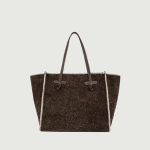 SHOPPING MARCELLA IN CAMOSCIO DARK BROWN