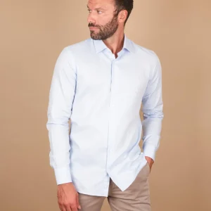 CAMICIA IN COTONE AZZURRO