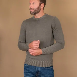 GIROCOLLO IN COTONE SPESSO VERDE SALVIA