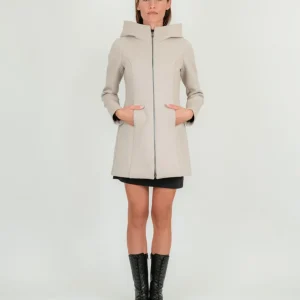 CAPPOTTINO TECNICO BEIGE CON CAPPUCCIO