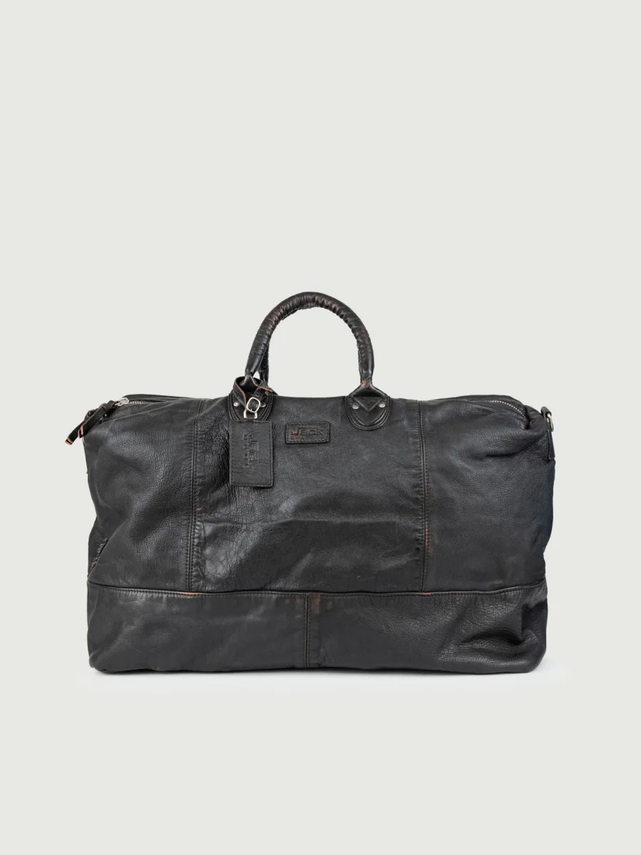 BORSA IN PELLE TESTA MORO LUCKY