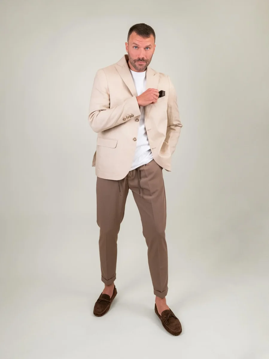 BLAZER IN LINO BEIGE - immagine 5