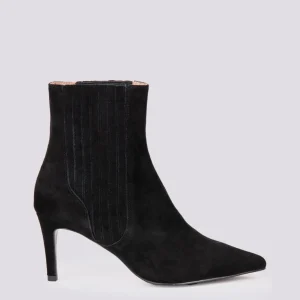 STIVALETTO CON TACCO a spillo IN CAMOSCIO NERO