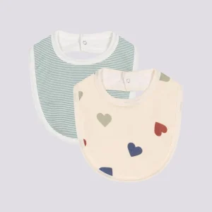 CONFEZIONE DA 2 BAVAGLINI BEBÈ IN COTONE