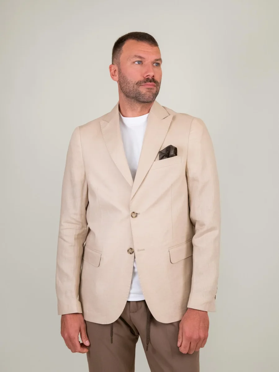 BLAZER IN LINO BEIGE