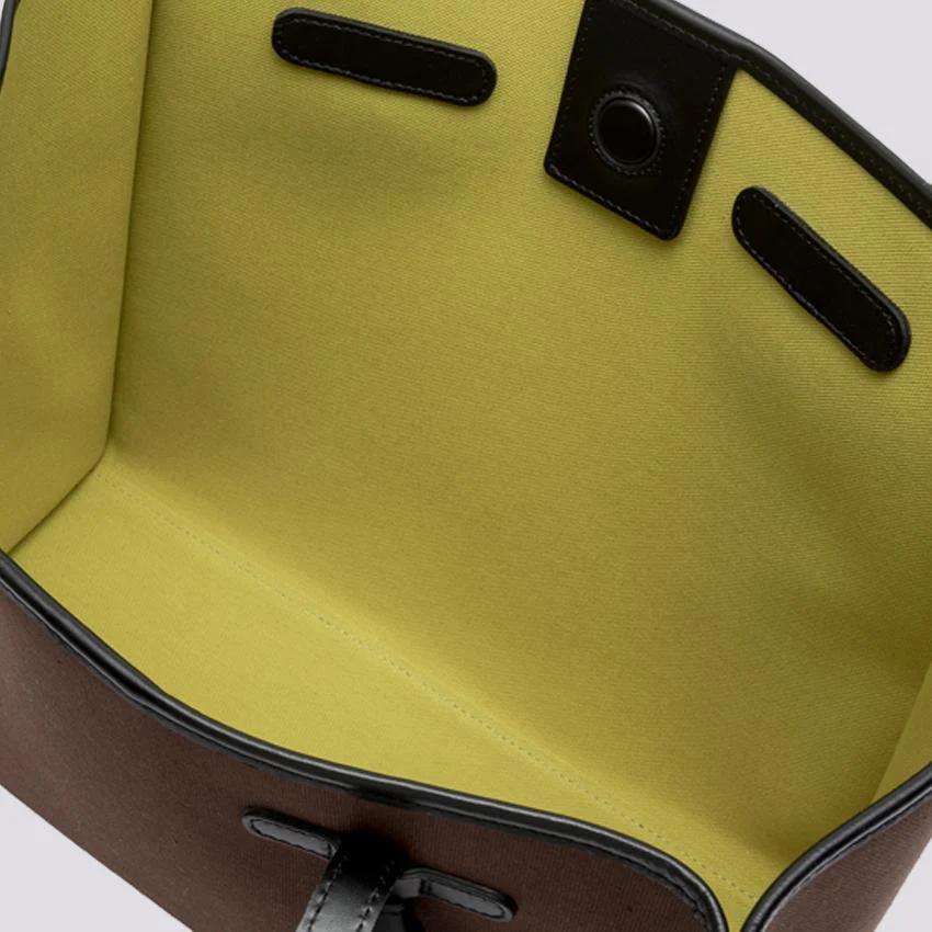 Borsa Shopping Marcella in canvas cioccolato - immagine 4